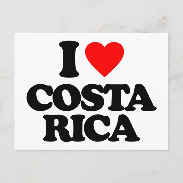 CARTE POSTALE J'AIME LE COSTA RICA (Devant)