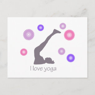 Carte Postale J'aime le design cool Yoga!