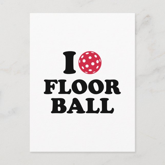 Carte Postale J'aime le floorball (Devant)