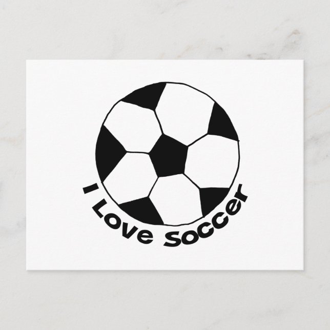Carte Postale J'Aime Le Football (Devant)