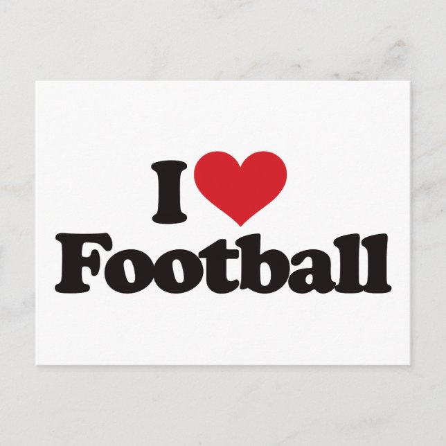 Carte Postale J'Aime Le Football (Devant)