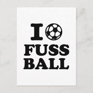 Carte Postale J'aime le football de Fussball