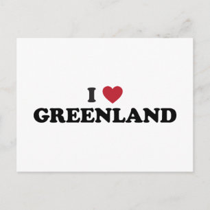 Carte Postale J'aime le Groenland