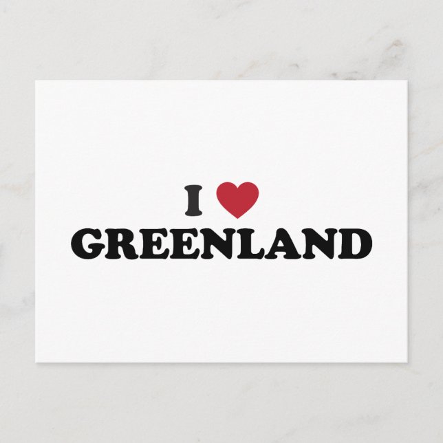 Carte Postale J'aime le Groenland (Devant)