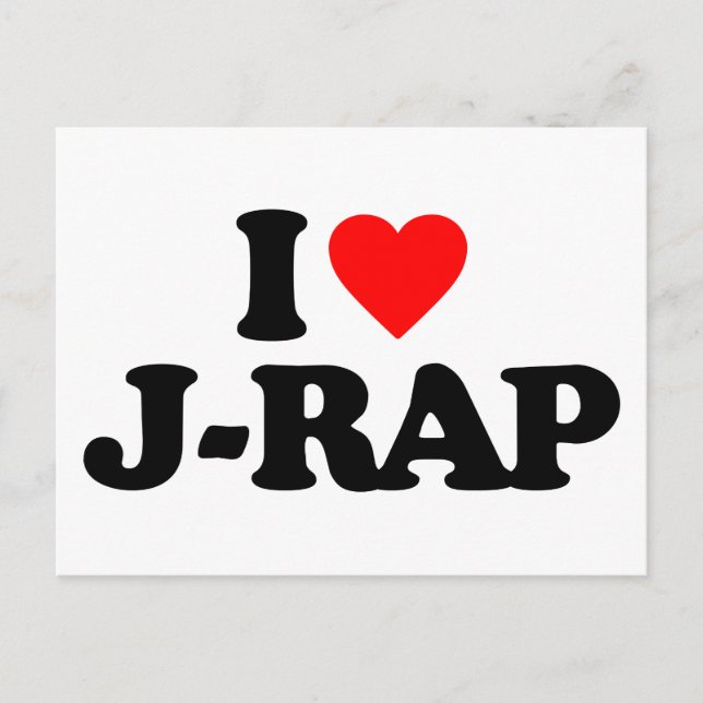 CARTE POSTALE J'AIME LE J-RAP (Devant)