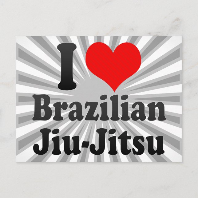 Carte Postale J'aime le Jiu-Jitsu brésilien (Devant)