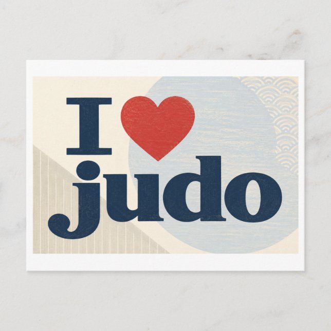 Carte Postale "J'aime le judo" (Devant)