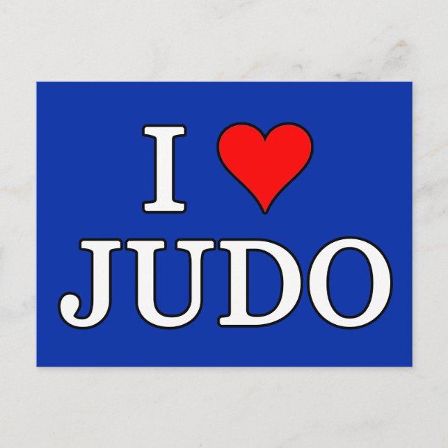 Carte Postale J'aime le judo (Devant)