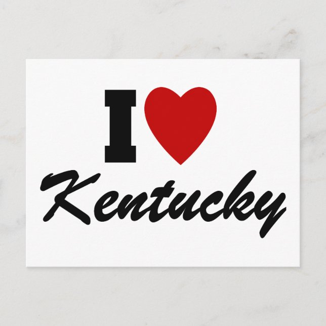 Carte Postale J'Aime Le Kentucky (Devant)