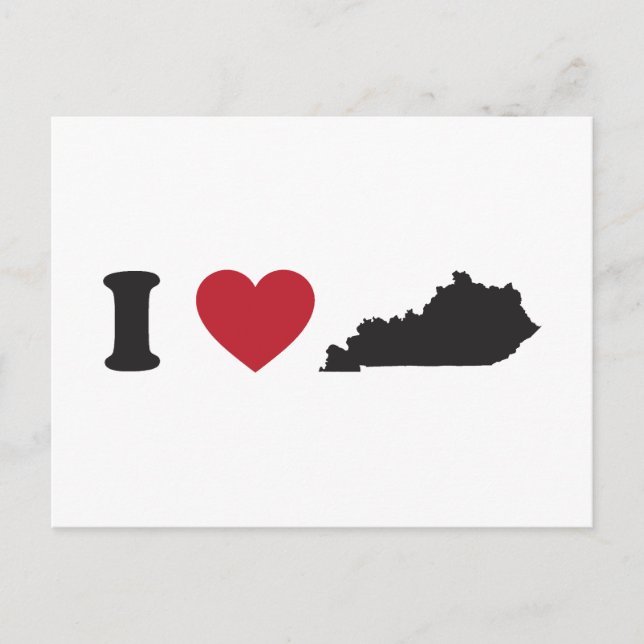 Carte Postale J'aime le Kentucky (Devant)