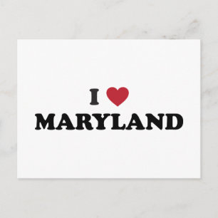 Carte Postale J'aime le Maryland