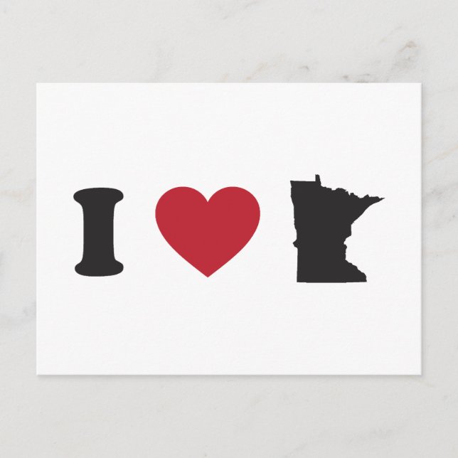 Carte Postale J'aime le Minnesota (Devant)