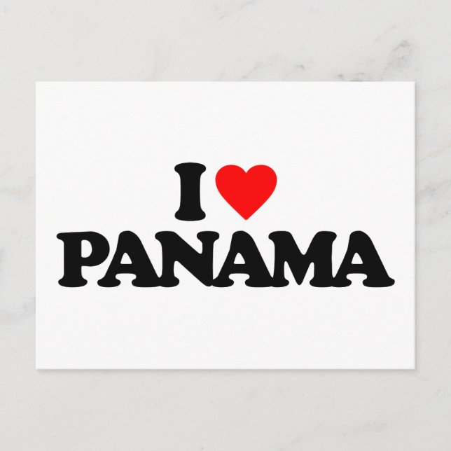 CARTE POSTALE J'AIME LE PANAMA (Devant)