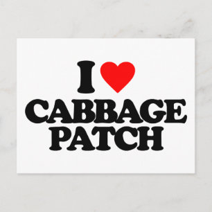 CARTE POSTALE J'AIME LE PATCH CABBAGE