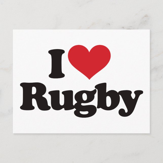 Carte Postale J'Aime Le Rugby (Devant)