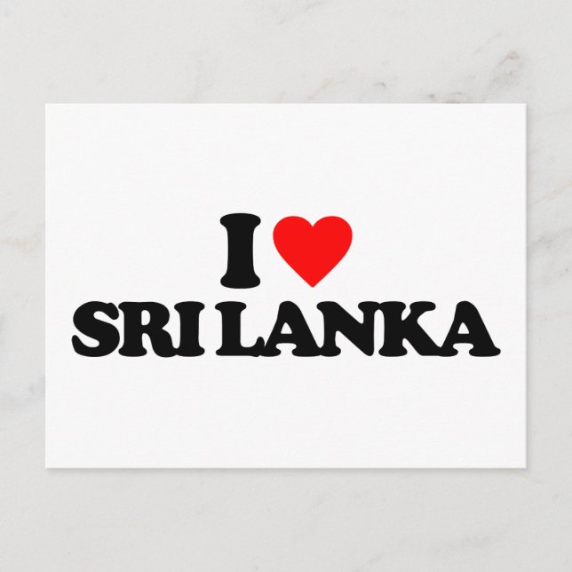 CARTE POSTALE J'AIME LE SRI LANKA (Devant)