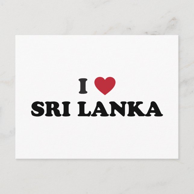 Carte Postale J'aime le Sri Lanka (Devant)