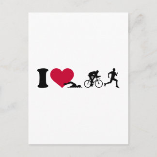 Carte Postale J'aime le triathlon