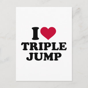 Carte Postale J'aime le triple saut