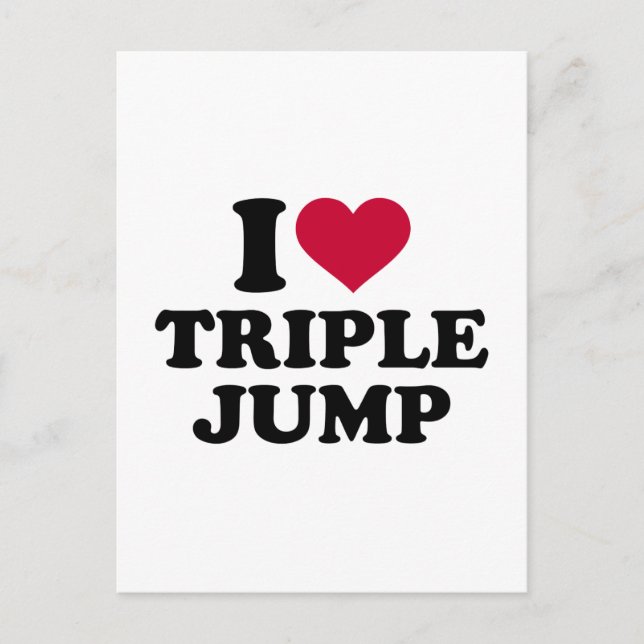 Carte Postale J'aime le triple saut (Devant)