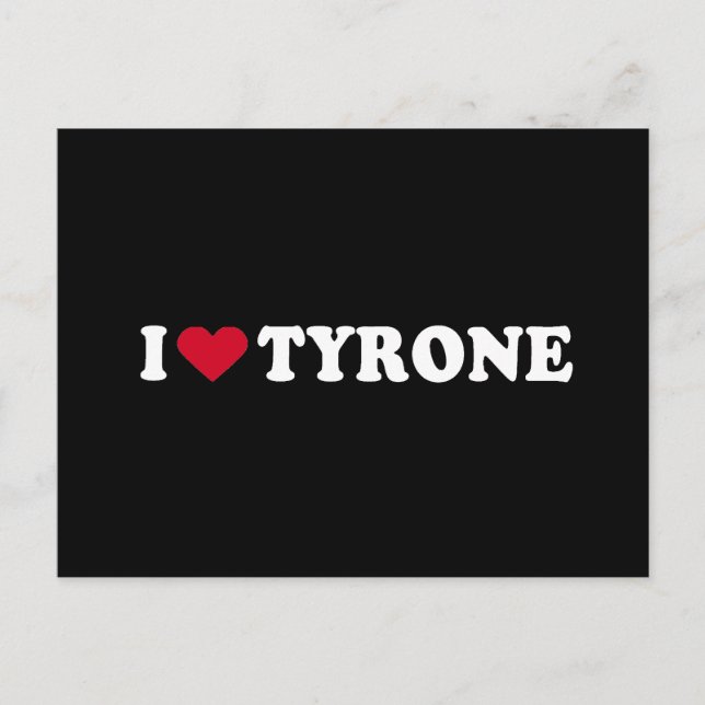 CARTE POSTALE J'AIME LE TYRONE (Devant)