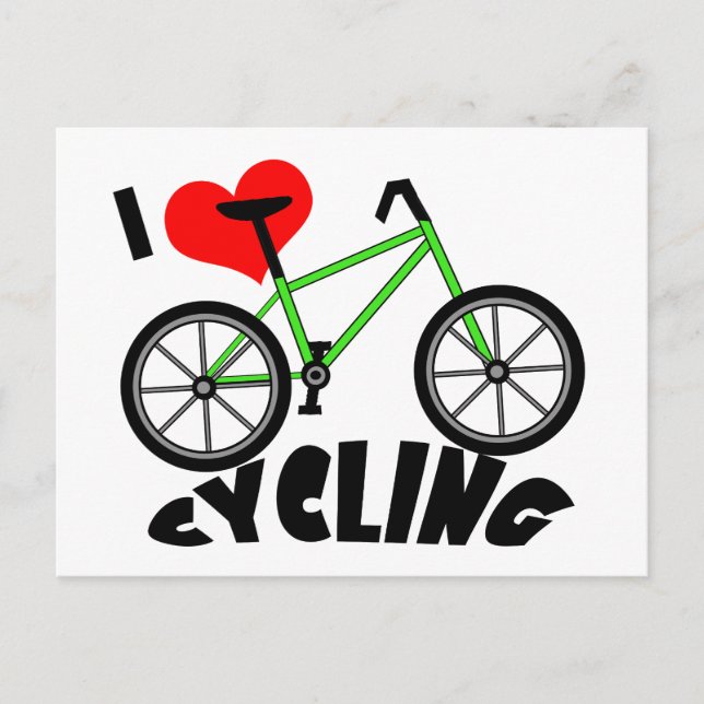 Carte Postale J'Aime Le Vélo (Devant)