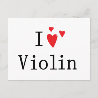 Carte Postale J'aime le violon