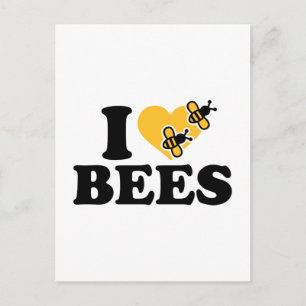 Carte Postale J'aime les abeilles