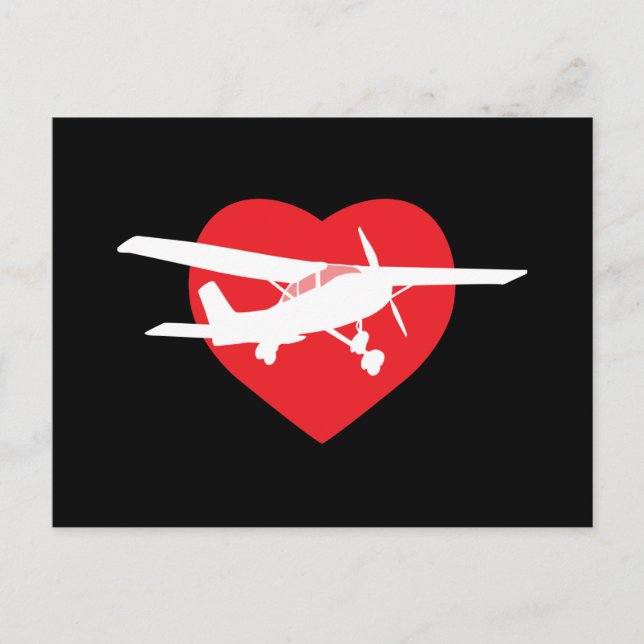 Carte Postale J'aime les avions (Devant)