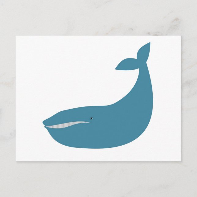 Carte Postale J'aime les baleines (Devant)