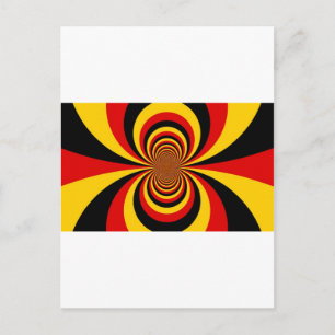 Carte Postale J'aime les couleurs du drapeau national d'Allemagn