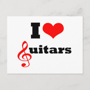 Carte Postale J'aime les guitares