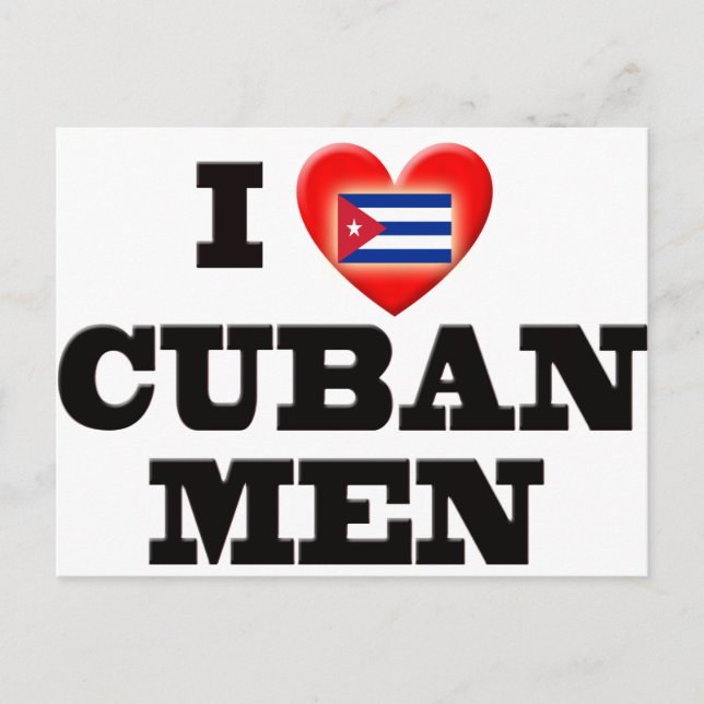 Carte Postale J'aime les hommes cubains (Devant)