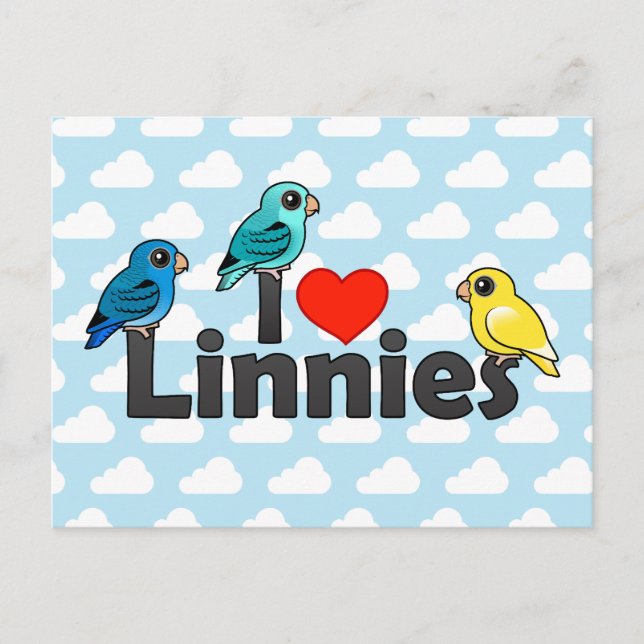 Carte Postale J'aime les Linnies (Devant)