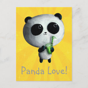 Carte Postale J'aime les mignons pandas