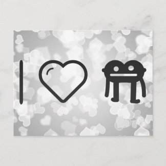 Carte Postale J'aime les monstres