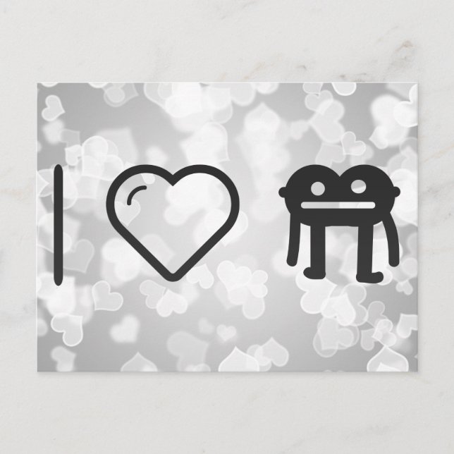 Carte Postale J'aime les monstres (Devant)