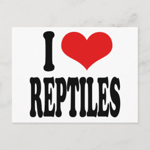 Carte Postale J'aime les reptiles