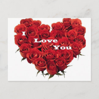 Carte Postale J'aime les roses.