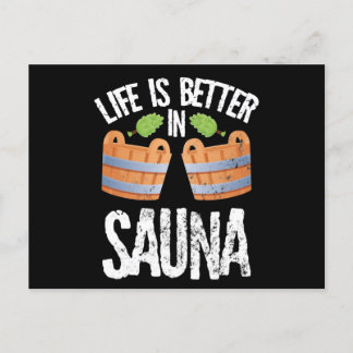 Carte Postale J'aime les saunas