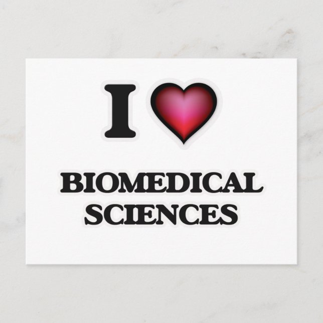 Carte Postale J'aime les sciences biomédicales (Devant)