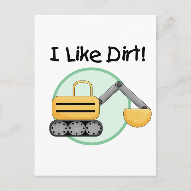 Carte Postale J'aime les t-shirts et les cadeaux (Devant)