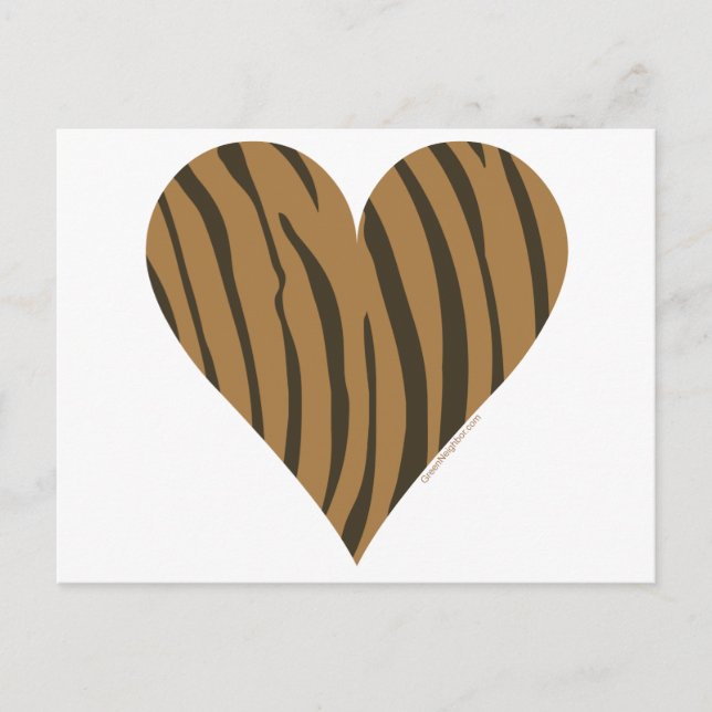 Carte Postale J'aime les tigres (Devant)