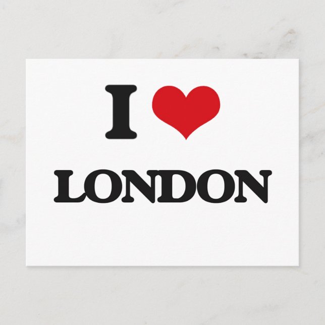 Carte Postale J'aime Londres (Devant)