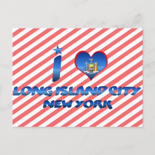 Carte Postale J'aime Long Island City, New York (Devant)