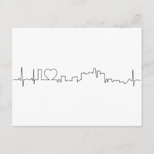 Carte Postale J'aime Los Angeles dans un style ecg extraordinair