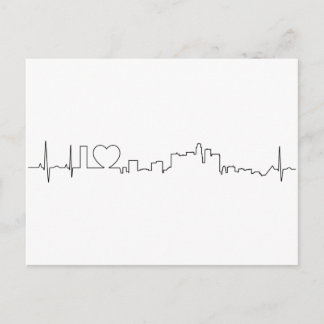 Carte Postale J'aime Los Angeles dans un style ecg extraordinair