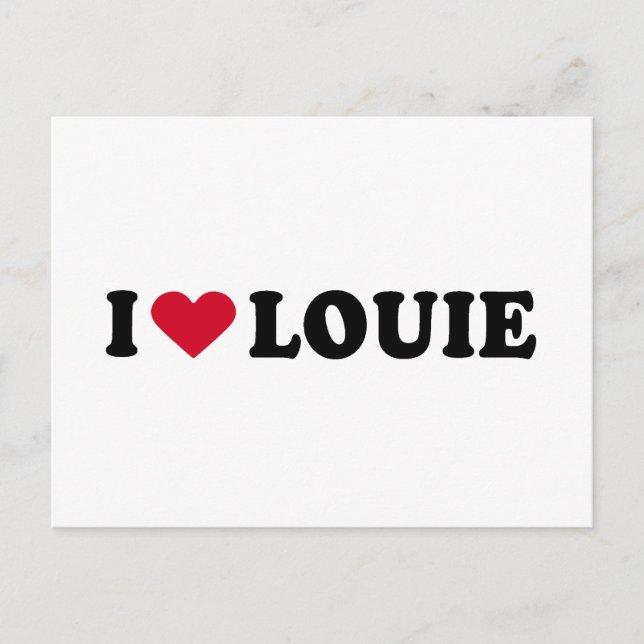 CARTE POSTALE J'AIME LOUIE (Devant)