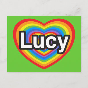 Carte Postale J'aime Lucy. Je t'aime Lucy. Cœur