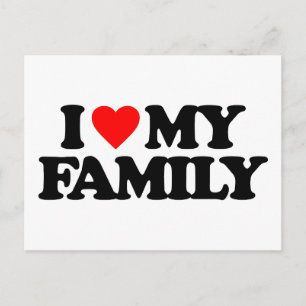 CARTE POSTALE J'AIME MA FAMILLE